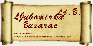 LJubomirka Busarac vizit kartica